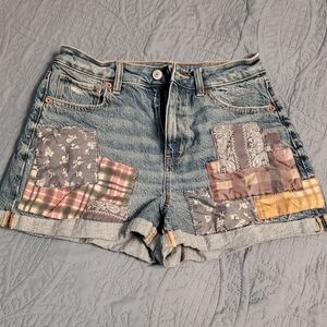 American Eagle Outfitters Blue Jean Shorts Distressed Style